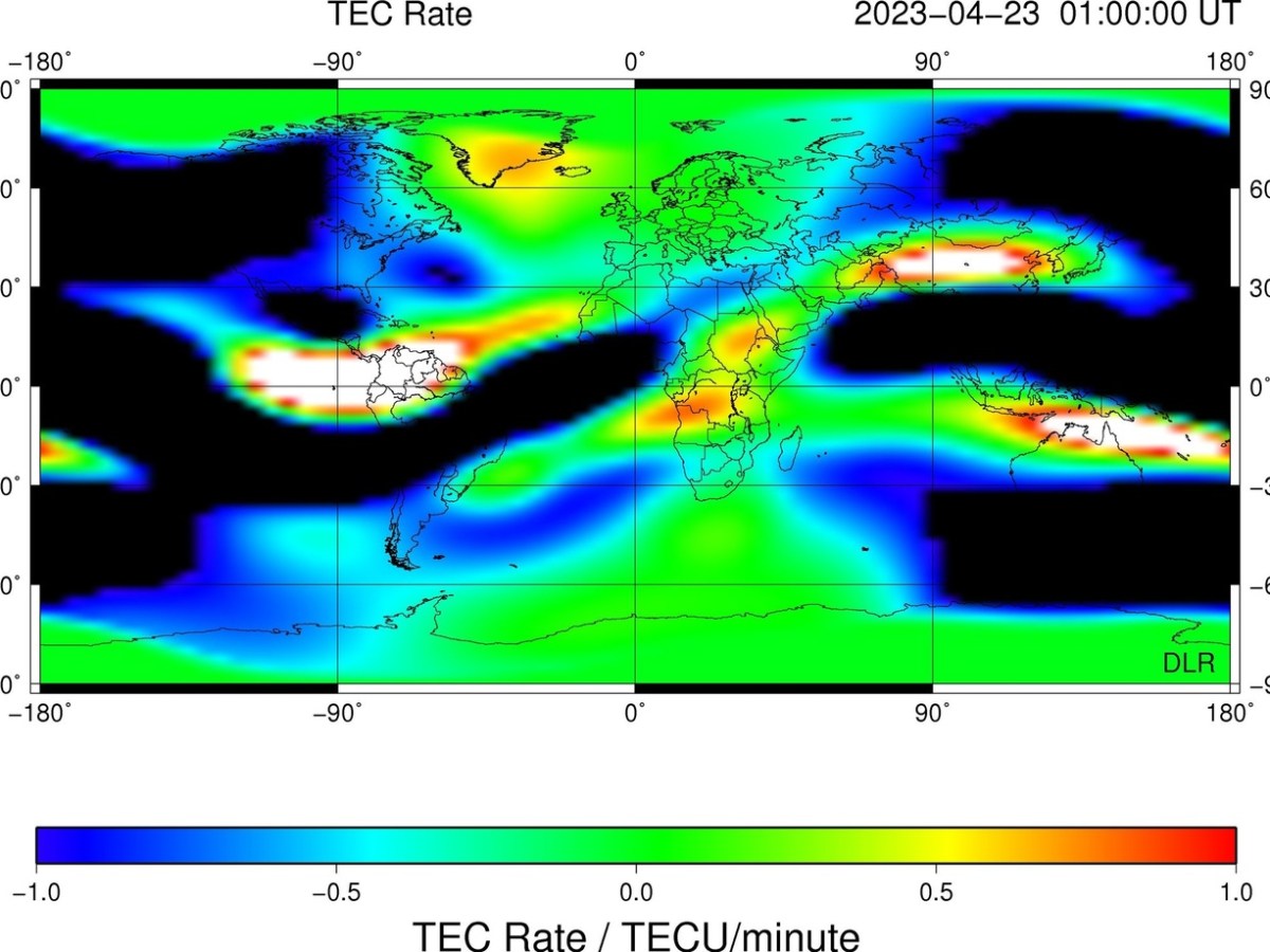 Surcharges extrêmes dans la ionosphère, pareil en&nbsp;l&rsquo;Homme