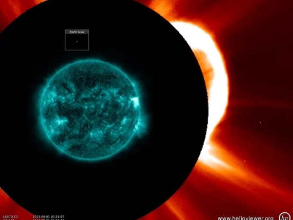 Éruption solaire ce&nbsp;jour