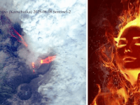 Krasheninnikov, le volcan qui s&rsquo;est réveillé sur la péninsule du Kamchatka à déjà le cratère qui se remplit de&nbsp;Lave..